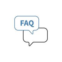 faq concept line icon. Simple element illustration. faq concept outline symbol design. vector