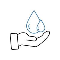 save water concept line icon. Simple element illustration. save water concept outline symbol design. vector