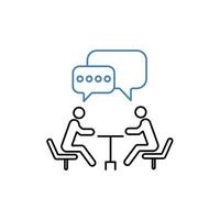 meeting concept line icon. Simple element illustration. meeting concept outline symbol design. vector