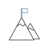 mission concept line icon. Simple element illustration. mission concept outline symbol design. vector