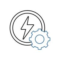 energy production concept line icon. Simple element illustration. energy production concept outline symbol design. vector