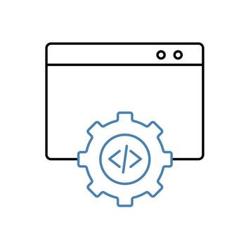 desarrollo concepto línea icono. sencillo elemento ilustración. desarrollo concepto contorno símbolo diseño. vector