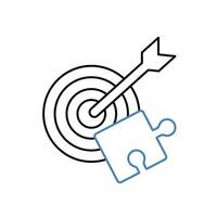 solution concept line icon. Simple element illustration. solution concept outline symbol design. vector