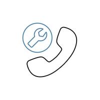 assistance concept line icon. Simple element illustration. assistance concept outline symbol design. vector