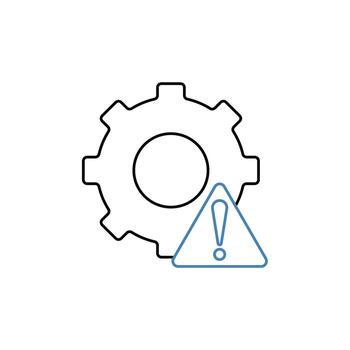 troubleshooting concept line icon. Simple element illustration. troubleshooting concept outline symbol design. vector