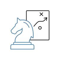 strategy concept line icon. Simple element illustration. strategy concept outline symbol design. vector