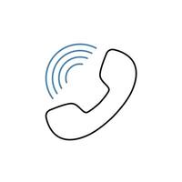 phone call concept line icon. Simple element illustration. phone call concept outline symbol design. vector