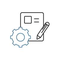 project concept line icon. Simple element illustration. project concept outline symbol design. vector