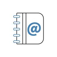 address book concept line icon. Simple element illustration. address book concept outline symbol design. vector