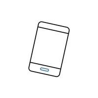 phone concept line icon. Simple element illustration. phone concept outline symbol design. vector