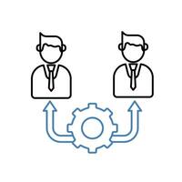 management concept line icon. Simple element illustration. management concept outline symbol design. vector