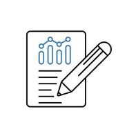 report concept line icon. Simple element illustration. report concept outline symbol design. vector