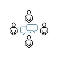 communication concept line icon. Simple element illustration. communication concept outline symbol design. vector