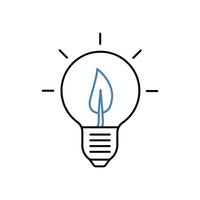 green electricity concept line icon. Simple element illustration. green electricity concept outline symbol design. vector