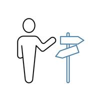 guidance concept line icon. Simple element illustration. guidance concept outline symbol design. vector