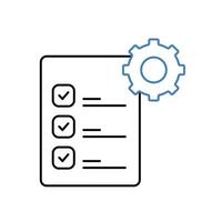 task concept line icon. Simple element illustration. task concept outline symbol design. vector