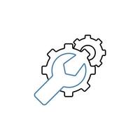 technical support concept line icon. Simple element illustration. technical support concept outline symbol design. vector
