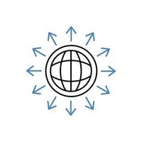 network concept line icon. Simple element illustration. network concept outline symbol design. vector