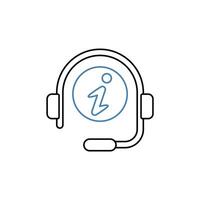 help concept line icon. Simple element illustration. help concept outline symbol design. vector