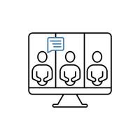 webinar concept line icon. Simple element illustration. webinar concept outline symbol design. vector