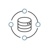 big data concept line icon. Simple element illustration. big data concept outline symbol design. vector