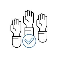 teamwork concept line icon. Simple element illustration. teamwork concept outline symbol design. vector