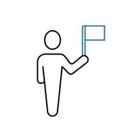 leadership concept line icon. Simple element illustration. leadership concept outline symbol design. vector