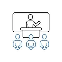 conference concept line icon. Simple element illustration. conference concept outline symbol design. vector