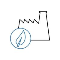 green factory concept line icon. Simple element illustration. green factory concept outline symbol design. vector