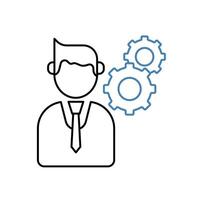 administration concept line icon. Simple element illustration. administration concept outline symbol design. vector