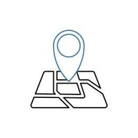 address concept line icon. Simple element illustration. address concept outline symbol design. vector