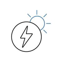 solar energy concept line icon. Simple element illustration. solar energy concept outline symbol design. vector