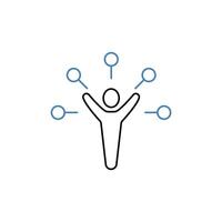 multitasking concept line icon. Simple element illustration. multitasking concept outline symbol design. vector