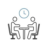 meeting concept line icon. Simple element illustration. meeting concept outline symbol design. vector