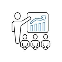 presentation concept line icon. Simple element illustration. presentation concept outline symbol design. vector