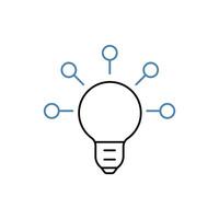 share idea concept line icon. Simple element illustration. share idea concept outline symbol design. vector
