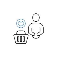 customer concept line icon. Simple element illustration. customer concept outline symbol design. vector