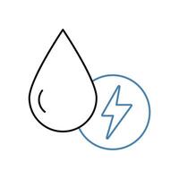 hydropower concept line icon. Simple element illustration. hydropower concept outline symbol design. vector