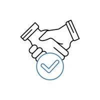 agreement concept line icon. Simple element illustration. agreement concept outline symbol design. vector