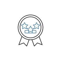 brand reputation concept line icon. Simple element illustration. brand reputation concept outline symbol design. vector