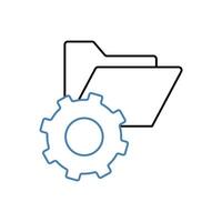 data management concept line icon. Simple element illustration. data management concept outline symbol design. vector