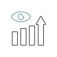 vision concept line icon. Simple element illustration. vision concept outline symbol design. vector