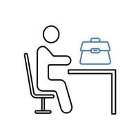 employee concept line icon. Simple element illustration. employee concept outline symbol design. vector