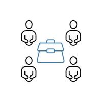 co worker concept line icon. Simple element illustration. co worker concept outline symbol design. vector