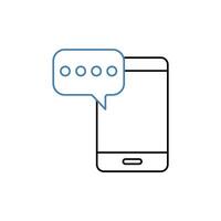 sms concept line icon. Simple element illustration. sms concept outline symbol design. vector