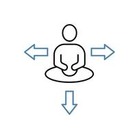 decision making concept line icon. Simple element illustration. decision making concept outline symbol design. vector