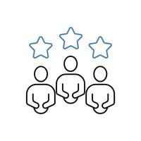 customers concept line icon. Simple element illustration. customers concept outline symbol design. vector