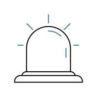 alert concept line icon. Simple element illustration. alert concept outline symbol design. vector