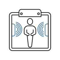 detector concept line icon. Simple element illustration. detector concept outline symbol design. vector