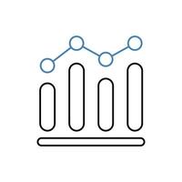 data chart concept line icon. Simple element illustration. data chart concept outline symbol design. vector